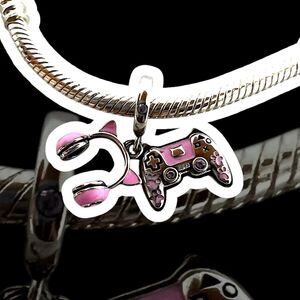 Kawaii Game Girl S925 Sterling Silver Pandora Moments Compatible Charm